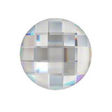 6MM SWAROVSKI CHESSBOARD CIRCLE FLAT BACK CRYSTALS 2035 - CRYSTAL CLEAR 360 PCS