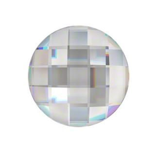 6MM SWAROVSKI CHESSBOARD CIRCLE FLAT BACK CRYSTALS 2035 - CRYSTAL CLEAR 360 PCS