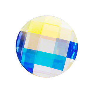 6MM SWAROVSKI CHESSBOARD CIRCLE FLAT BACK CRYSTALS 2035 - CRYSTAL AB 360 PCS
