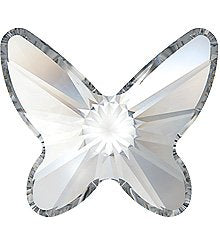 8MM SWAROVSKI BUTTERFLY CRYSTAL FLAT BACK CRYSTALS 2854- CRYSTAL 216 PCS