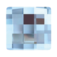 8MM SWAROVSKI CHESSBOARD SQUARE CRYSTAL FLAT BACK CRYSTALS 2493- AQUA HF 144 PCS