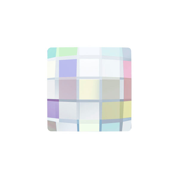 8MM SWAROVSKI CHESSBOARD SQUARE CRYSTAL FLAT BACK CRYSTALS 2493- CRYSTAL AB 216 PCS