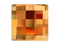 10MM SWAROVSKI CHESSBOARD SQUARE CRYSTAL FLAT BACK CRYSTALS 2493- CRYSTAL COPPER 144 PCS