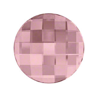 6MM SWAROVSKI CHESSBOARD CIRCLE FLAT BACK CRYSTALS 2035 - CRYSTAL ANTIQUE PINK 360 PCS