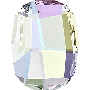 8 MM SWAROVSKI FLAT BACK CRYSTALS 2585- CRYSTAL AB 288 PCS