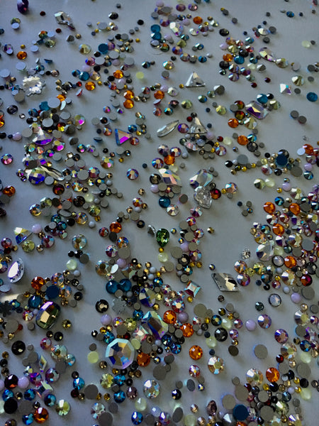 9MM SWAROVSKI COSMIC DELTA FLAT BACK CRYSTALS 2720- CRYSTAL COPPER HF 180 PCS