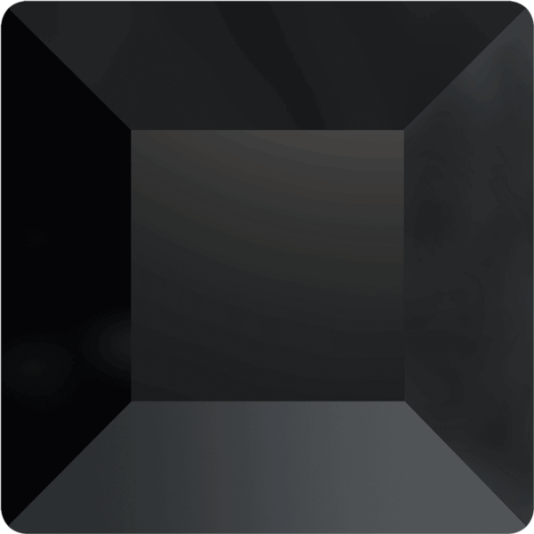 8MM SWAROVSKI SQUARE FLAT BACK CRYSTALS 2400 - JET UN 216 PCS