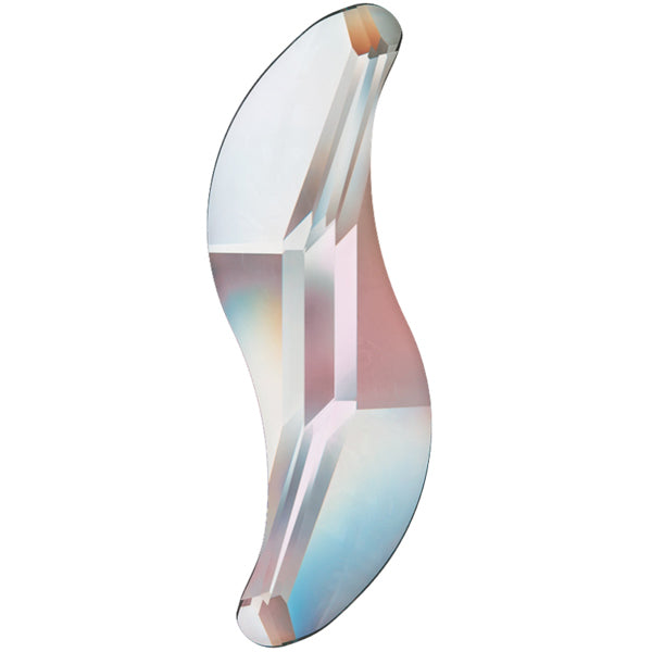 14 MM SWAROVSKI WAVE FLAT BACK CRYSTALS 2788- CRYSTAL AB 216 PCS